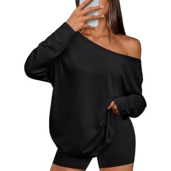 Womens Off The Shoulder Tops Oversized Tshirts
